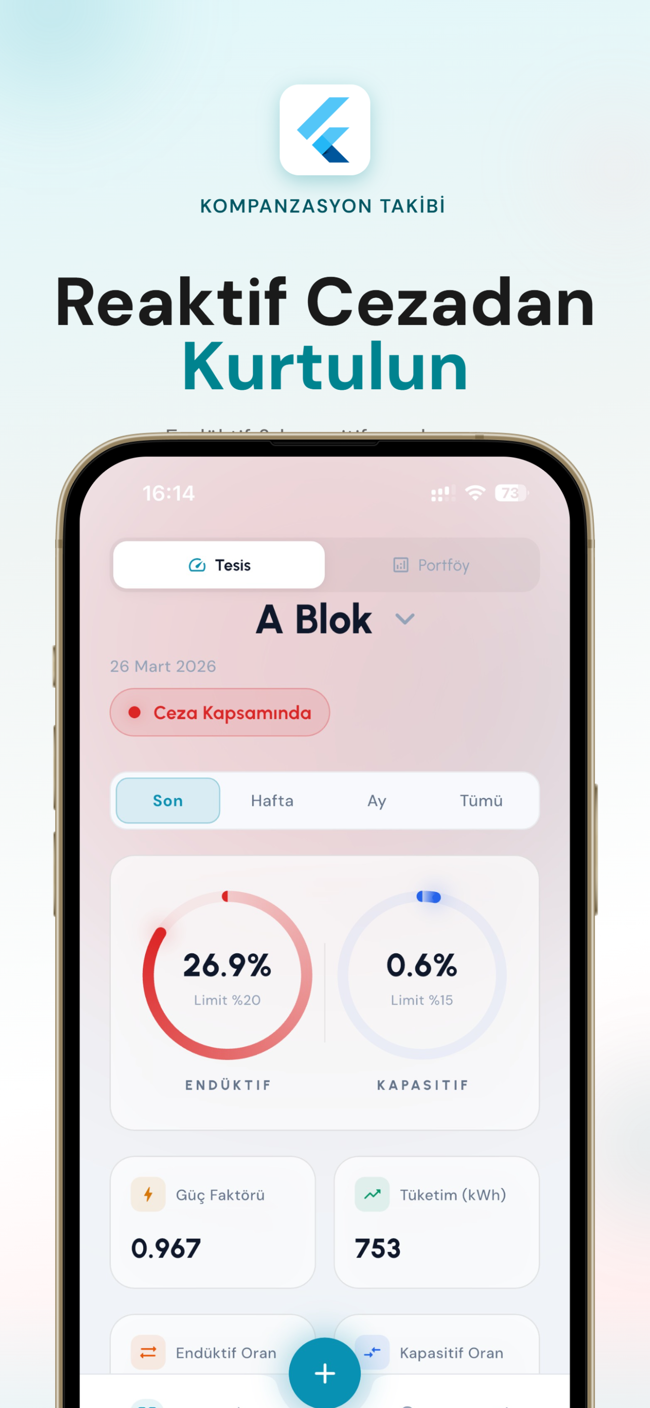Kompanzasyon Takibi ana ekran