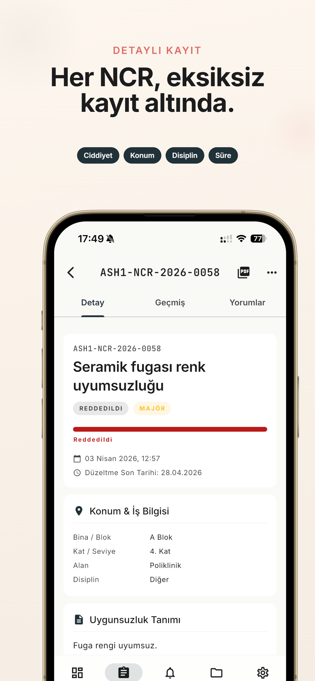 Her NCR, Eksiksiz Kayıt Altında